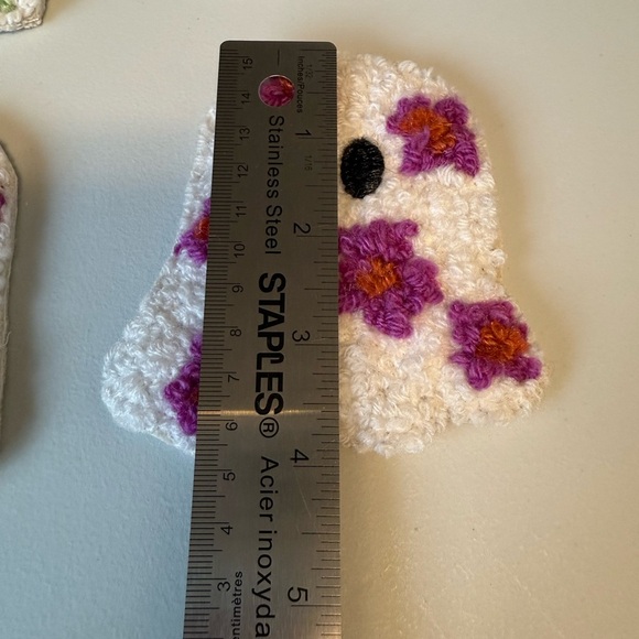 Ghost Mug Rug Coasters With Flowers - Set Of 4 - Picture 4 of 6